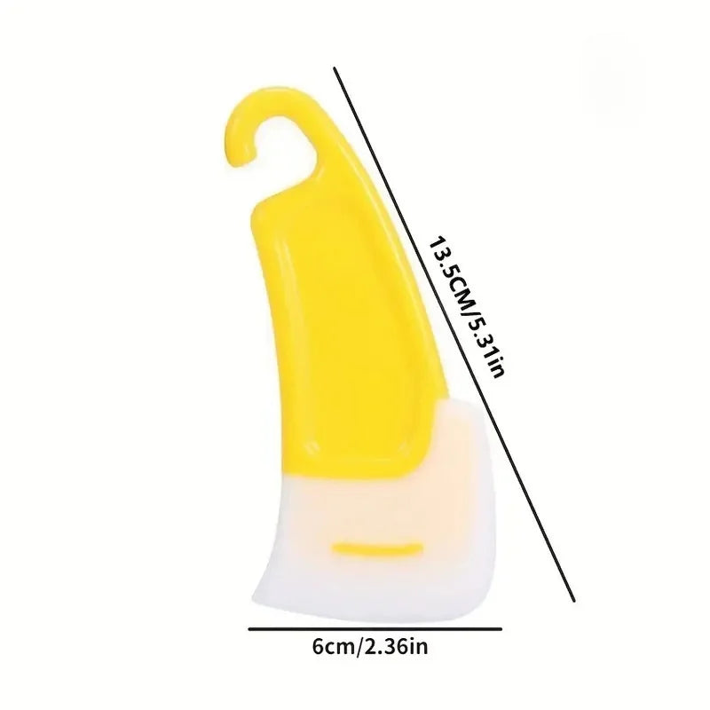 Soft Silicone Kitchen Scraper & Cleaner Tool – Yellow Silicone Kitchen Scraper Axl