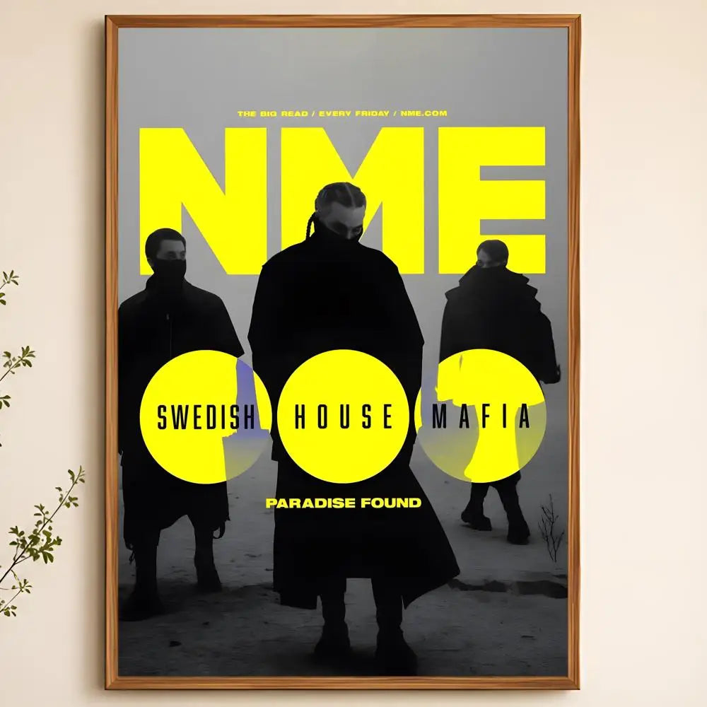 Swedish House Mafia Waterproof PVC Wall Poster – Peel & Stick HD Wall Art Poster Axl White03 40X50cmNoframe