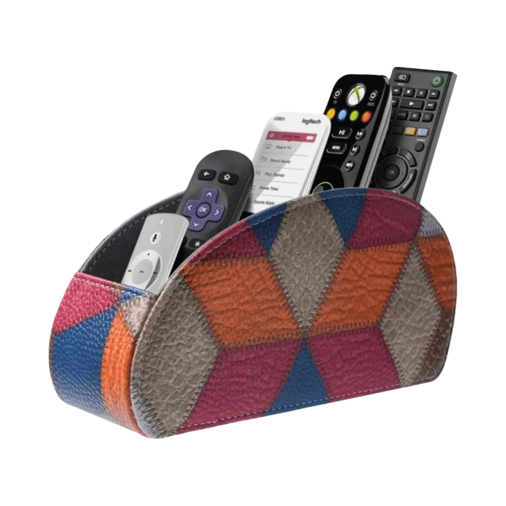 PU Leather Remote Control Holder & Desk Organizer Box Desk Organizer Box Axl Style-J