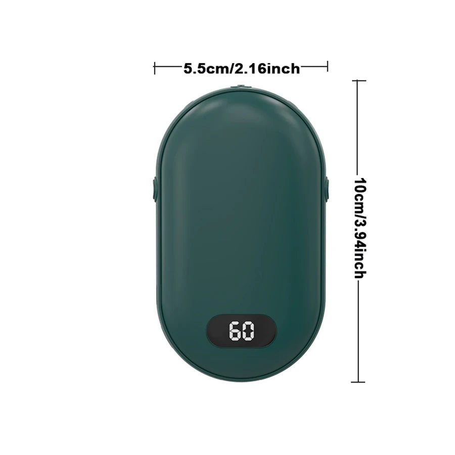 2-in-1 Hand Warmer Power Bank – USB Rechargeable Pocket Heater Hand Warmer Power Bank Axl