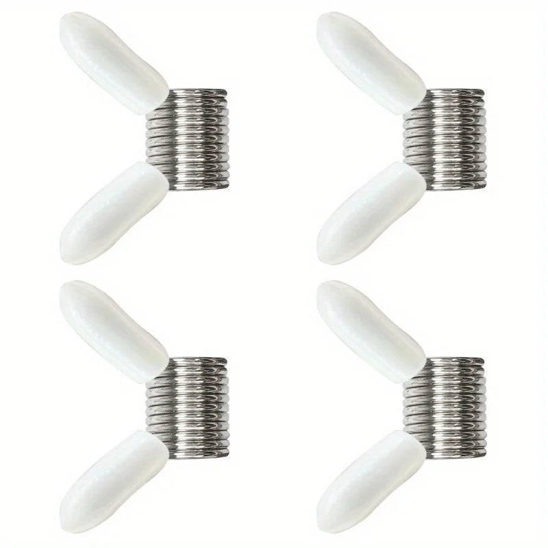 Bead Stopper 4-Piece Spring Fastener Set for Jewelry Making Jewelry Making Tool Axl White