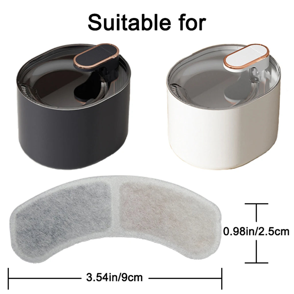 KEMORELA Cat Fountain Activated Carbon Filter Replacements 6/12pk Pet Fountain Filter Axl
