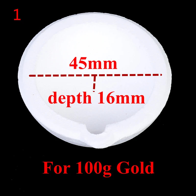 Quartz Silica Melting Crucible for Gold & Silver | 100g–500g Melting Crucible Axl For 100g