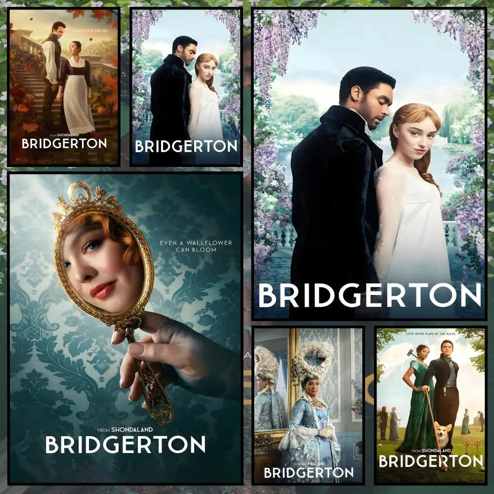 Bridgerton TV Poster – Self-Adhesive Waterproof Wall Art Decor Decorative Wall Poster Axl
