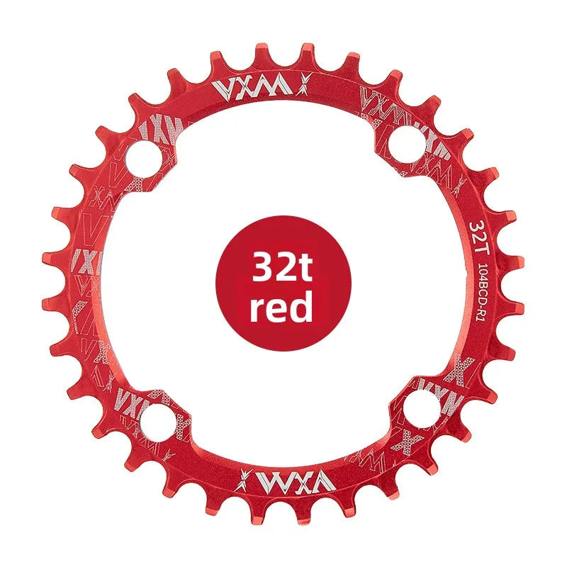 VXM 104BCD Narrow Wide MTB Chainring 32T–42T CNC Aluminum 1x MTB Chainring Axl 32T-Red 104BCD