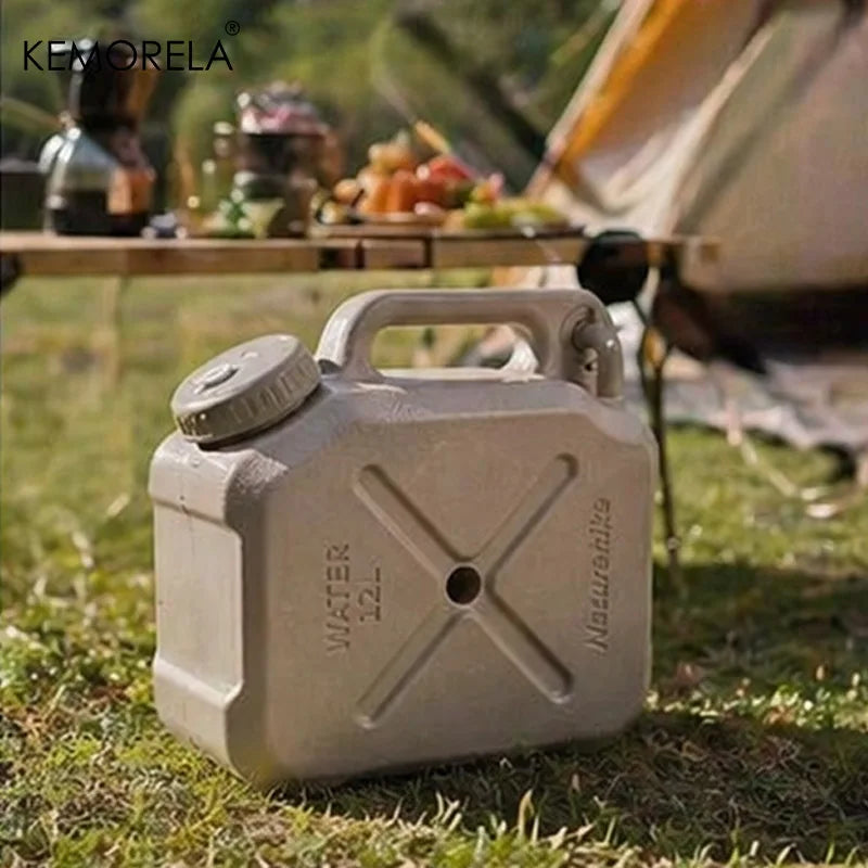 KEMORELA 12L Food-Grade PE Camping Water Storage Bucket Camping Water Bucket Axl