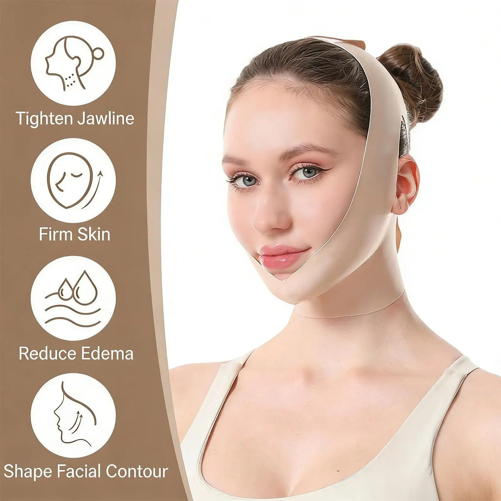 V-Shape Chin Strap Face Slimming Mask – Jawline Sculpting Wear Face Slimming Strap Axl