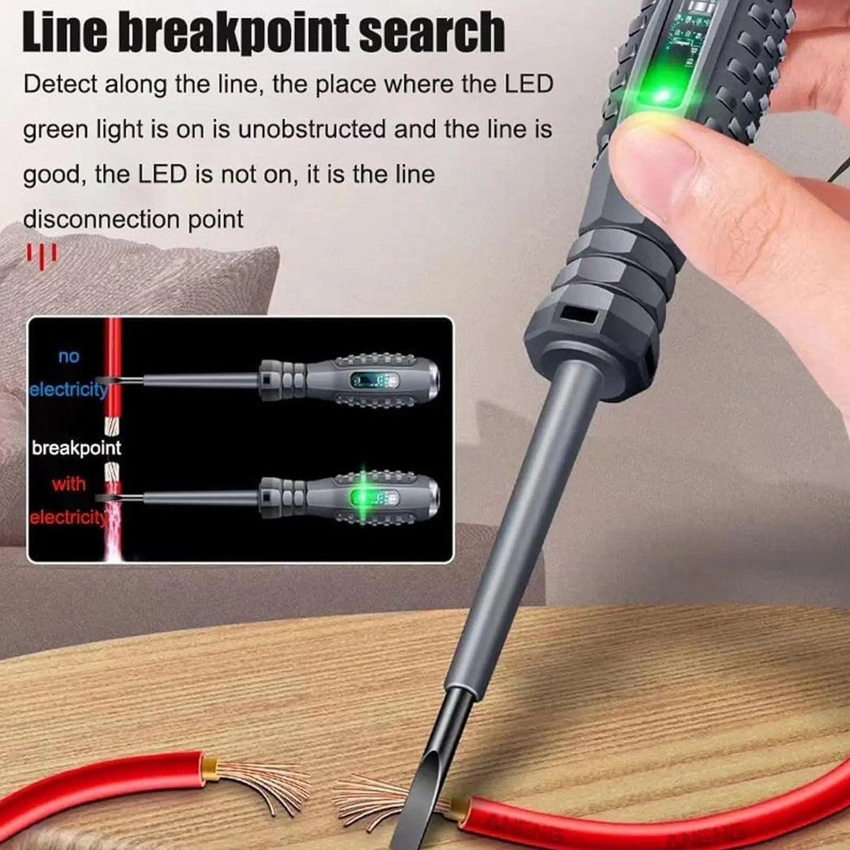 2-in-1 Voltage Tester Screwdriver | AC Non-Contact Test Pen Voltage Tester Screwdriver Axl