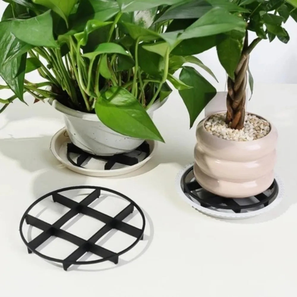 10-Pack Breathable Flower Pot Trays – Anti-Rot Plastic Base Pads Pot Base Trays Axl