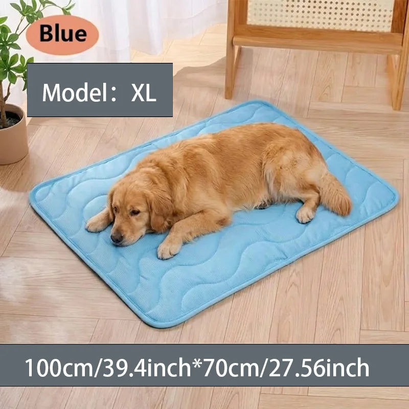 KEMORELA Cooling Pet Mat – Ice Silk Bed for Dogs & Cats Pet Cooling Mat Axl 100x70cm