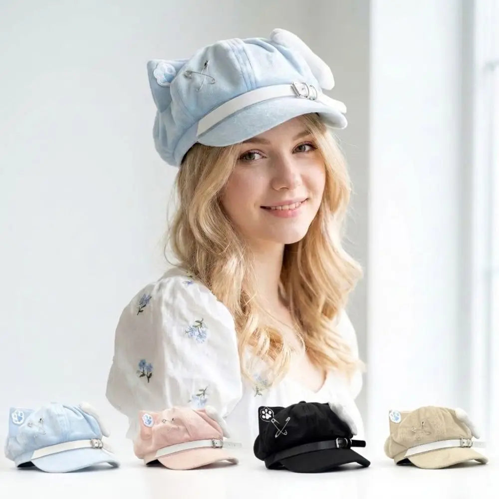 Cat Ears Beret – Japanese Anime Kawaii Women's Cap Fashion Beret Hat Axl