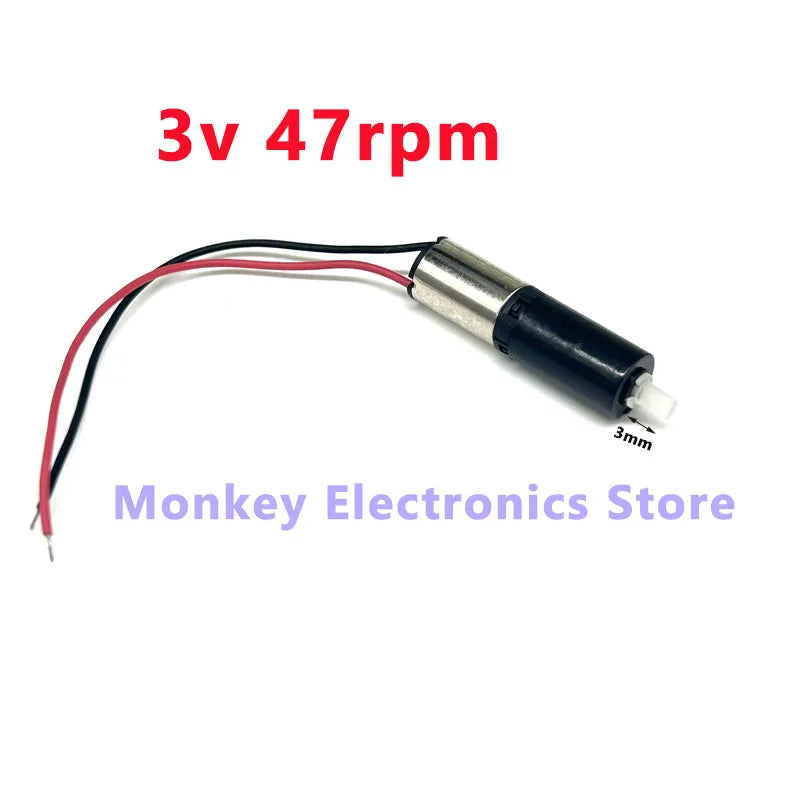 Mini 6mm Planetary Gearbox DC Motor 3V 3.7V | 47–1200 RPM Micro Gear Motor Axl 1pcs 47rpm