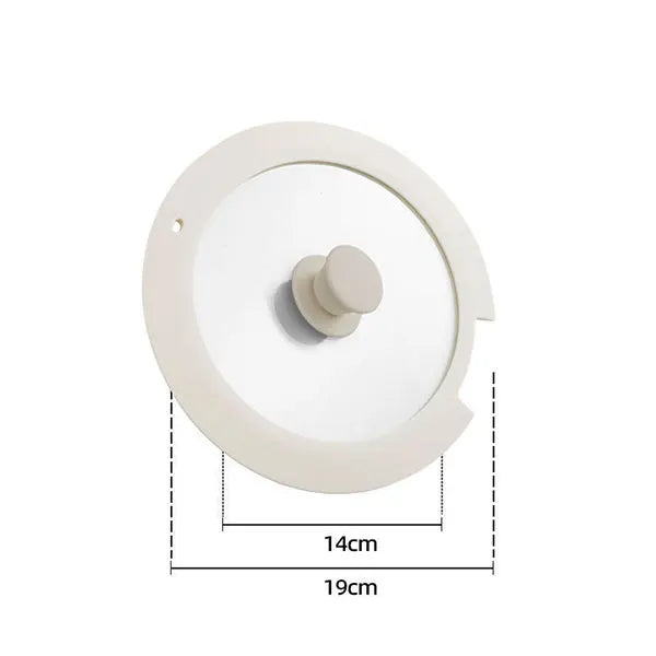 Universal Tempered Glass Pot Lid 18/20/26cm | Silicone Seal Cookware Lid Axl White 18cm