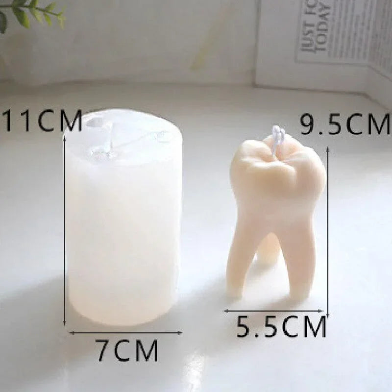 Large Tooth Silicone Candle Mold – DIY Gypsum & Resin Mould Silicone Craft Mold Axl A