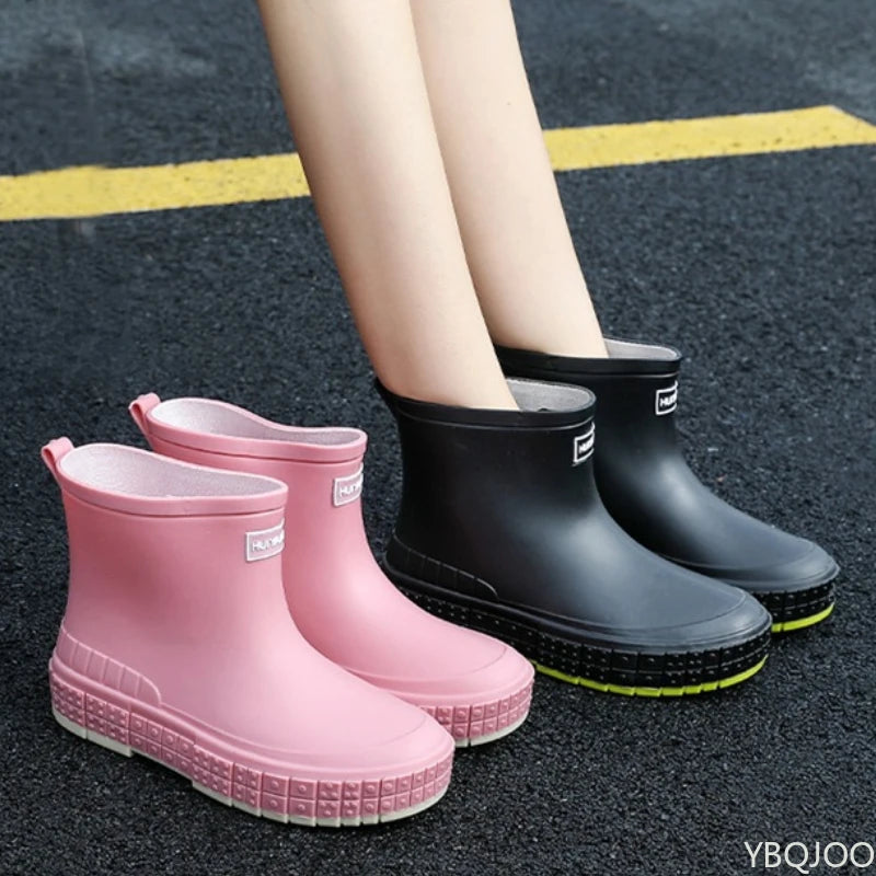 Women's Waterproof Anti-Slip Ankle Rain Boots – Lightweight Women's Rain Boots Axl