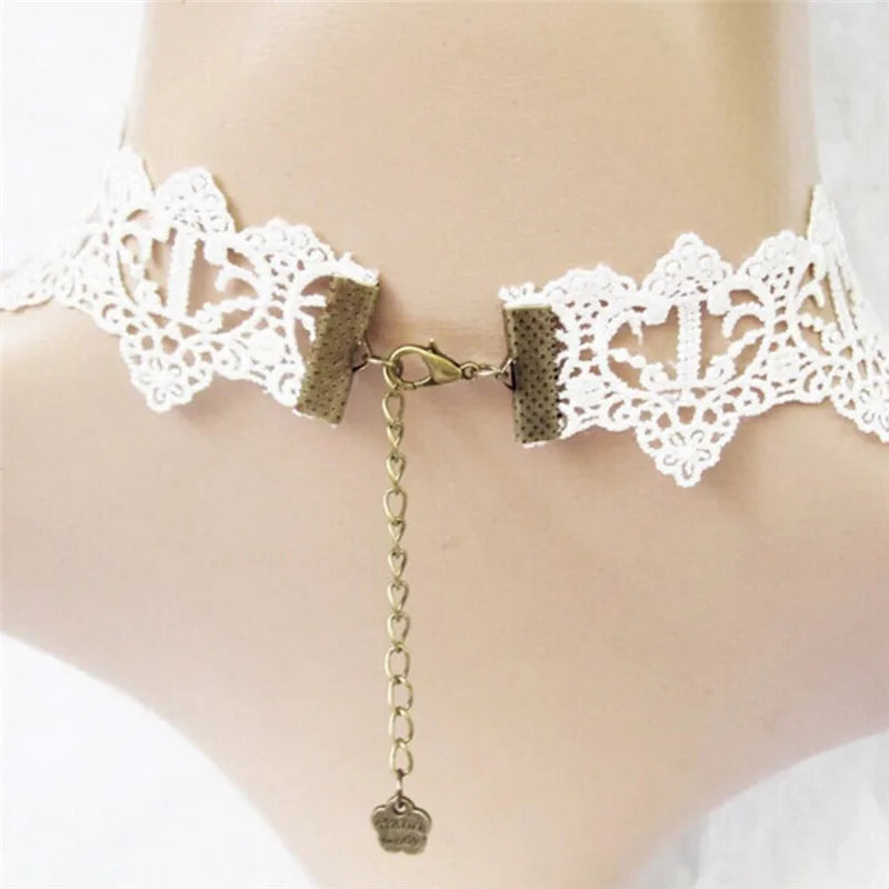 Lace Pearl Choker Necklace – Women's Trendy Fashion Jewelry Choker Necklace Axl