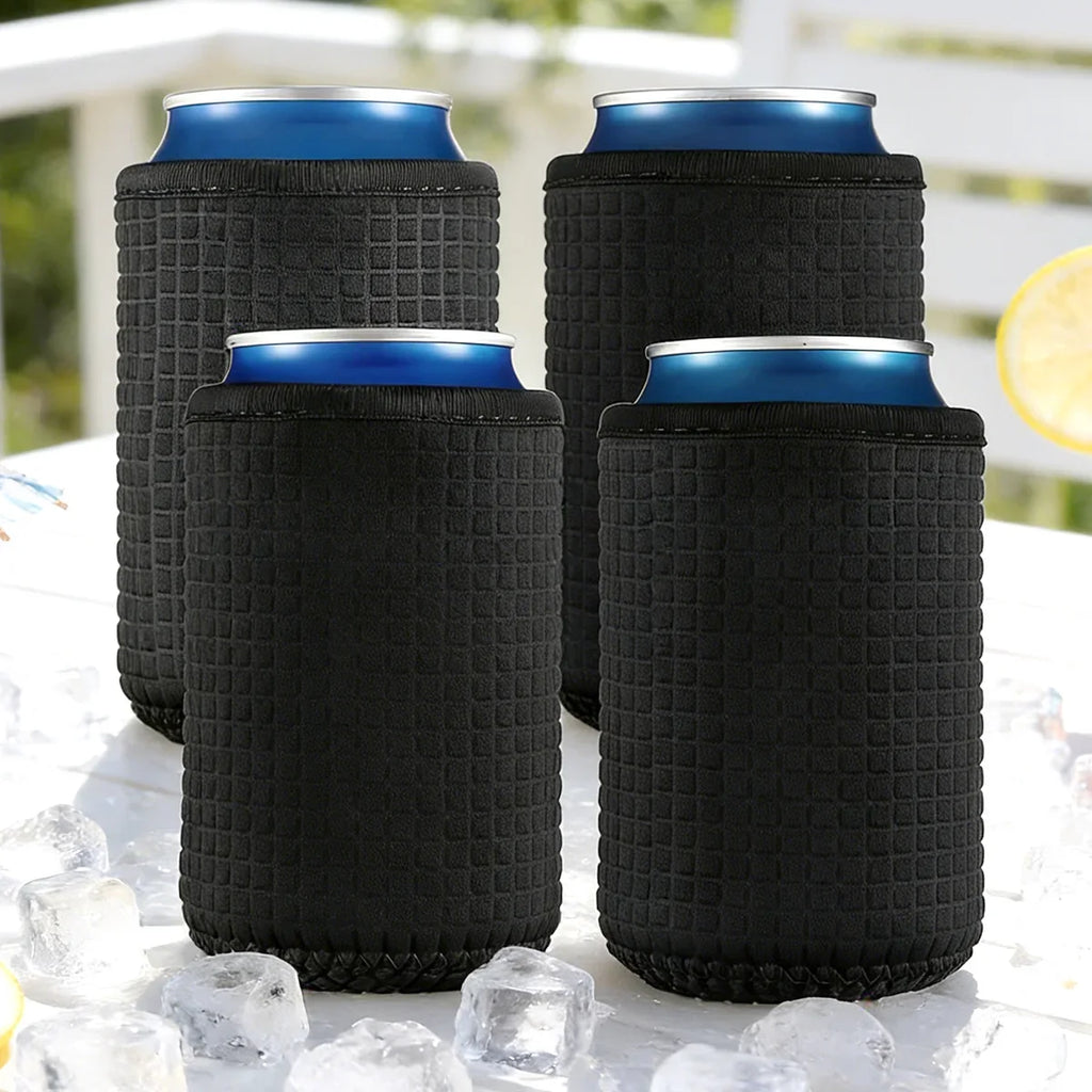 4-Pack Insulated Can Cooler Sleeves – Beer & Drink Bottle Covers Can Cooler Sleeves Axl