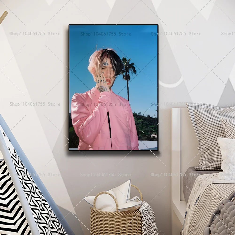 Lil Peep Poster – Waterproof Self-Adhesive Wall Art Sticker Wall Art Poster Axl