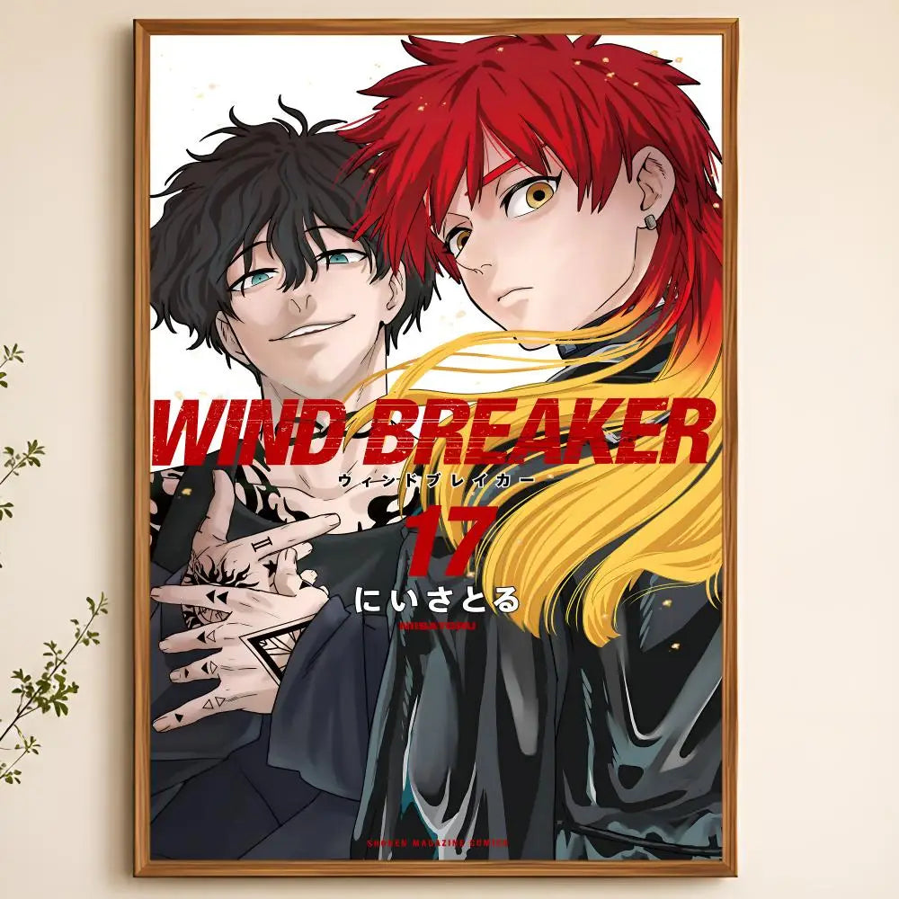 Wind Breaker Anime Poster – Waterproof Self-Adhesive Wall Art Anime Wall Poster Axl