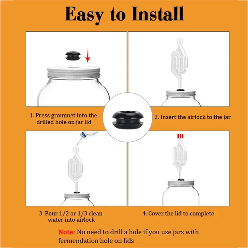 S-Shape Bubble Airlock – BPA-Free Fermentation Bottle Stopper Fermentation Airlock Axl