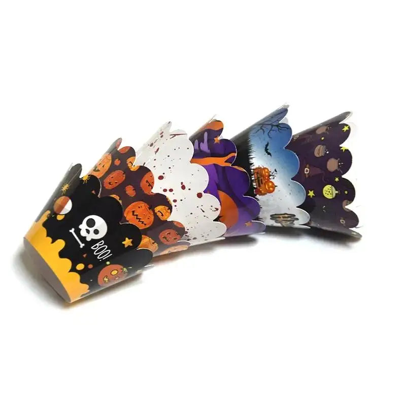Halloween Ruffled Paper Muffin Liners – 6 Cartoon Styles 24/48 Pc Cupcake Liners Axl 24pcs