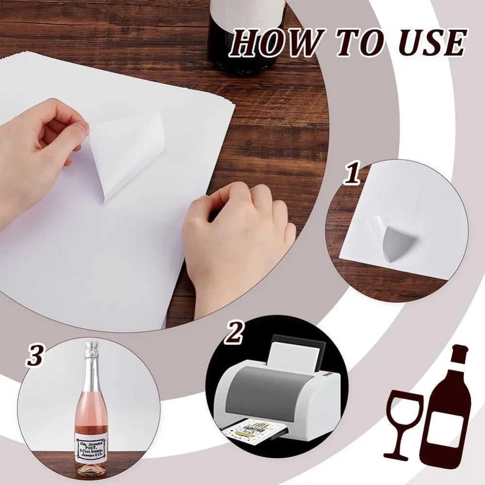 320 Printable Wine Bottle Labels – Blank Adhesive Stickers Printable Label Stickers Axl
