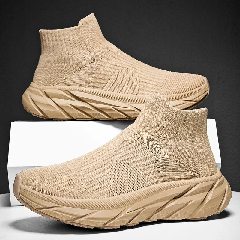 YBQJOO Unisex Slip-On Sneakers – Ultralight Mesh Running Shoes Slip-On Sneakers Axl 271 khaki 45