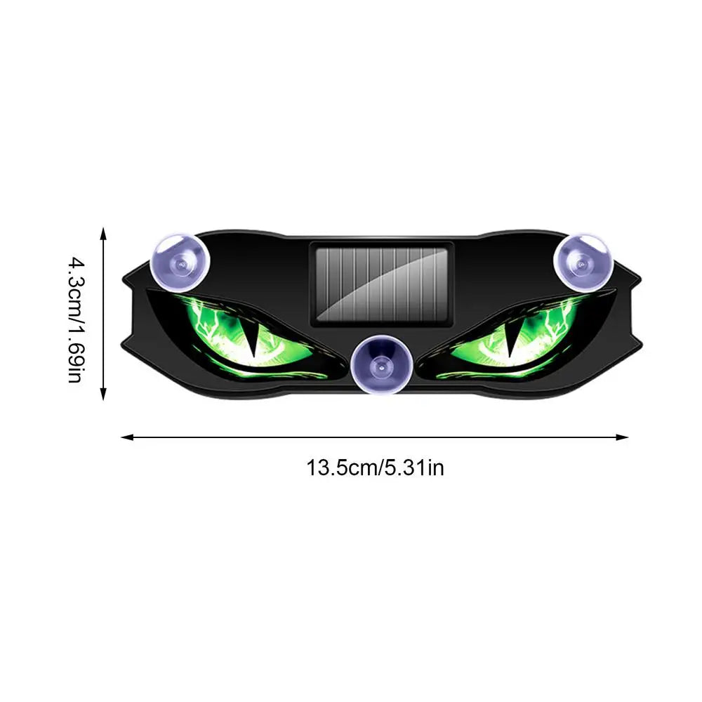 Solar LED Devil Eyes Car Warning Light | Suction Cup Mount Solar Car Warning Light Axl Green