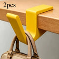 No-Drill Desk Hook – Desktop Bag Hanger & Hanging Clip Desk Storage Hook Axl Yellow-2pcs