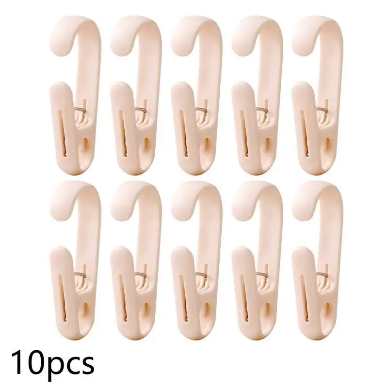 10-Pack 2-in-1 Plastic Hook & Clip – Home Storage Organizer Storage Hook Clips Axl A3