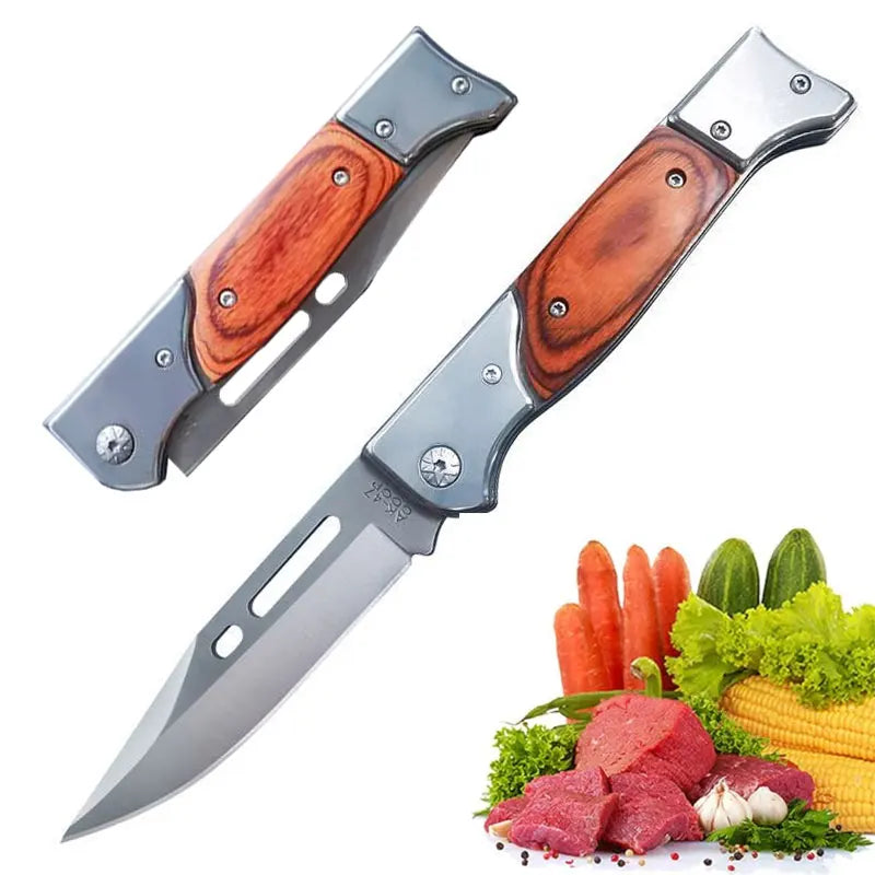 Folding Fruit Knife – Stainless Steel Pocket Knife for Outdoors Folding Pocket Knife Axl