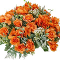 Silk Gardenia Hydrangea Artificial Flowers – Wedding & Home Décor Artificial Flower Bouquet Axl Orange 3 pcs