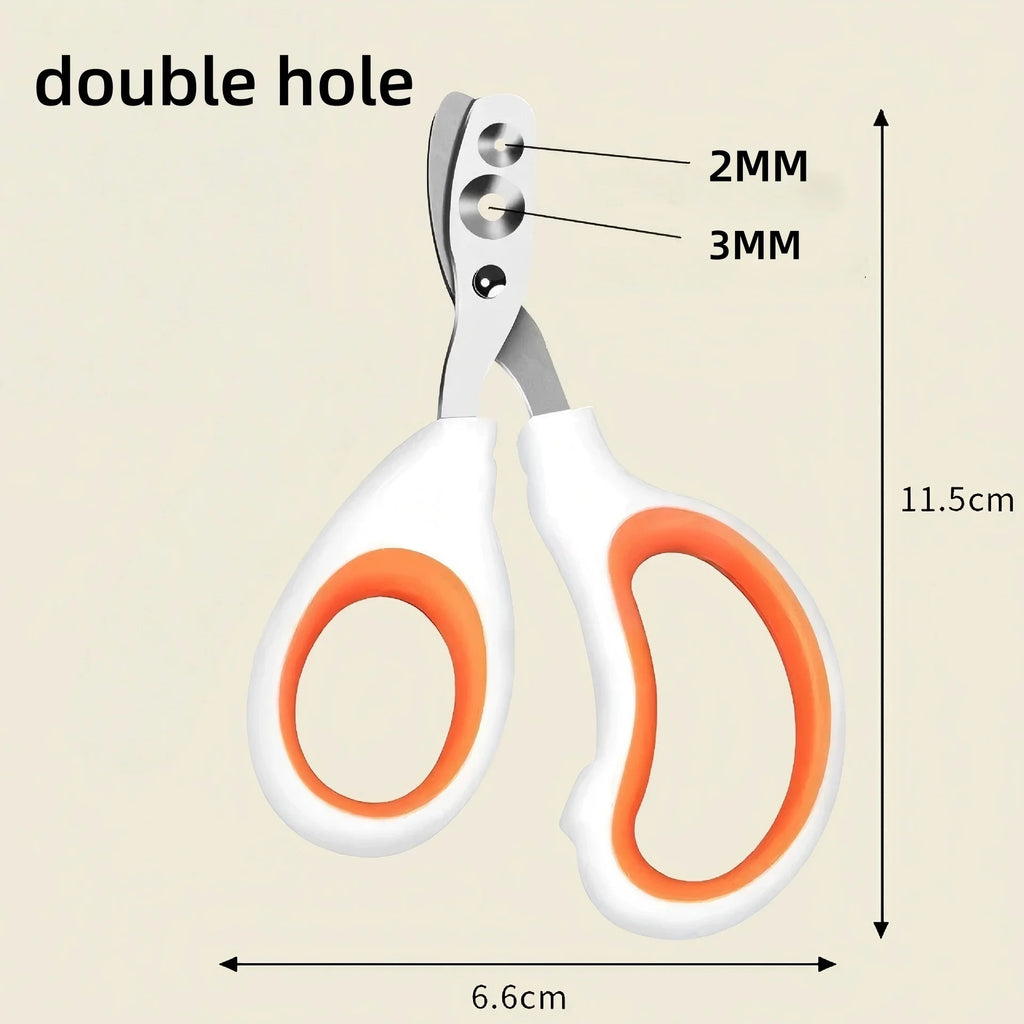 Professional Pet Nail Clippers – Stainless Steel Claw Trimmer Pet Nail Clippers Axl double hole