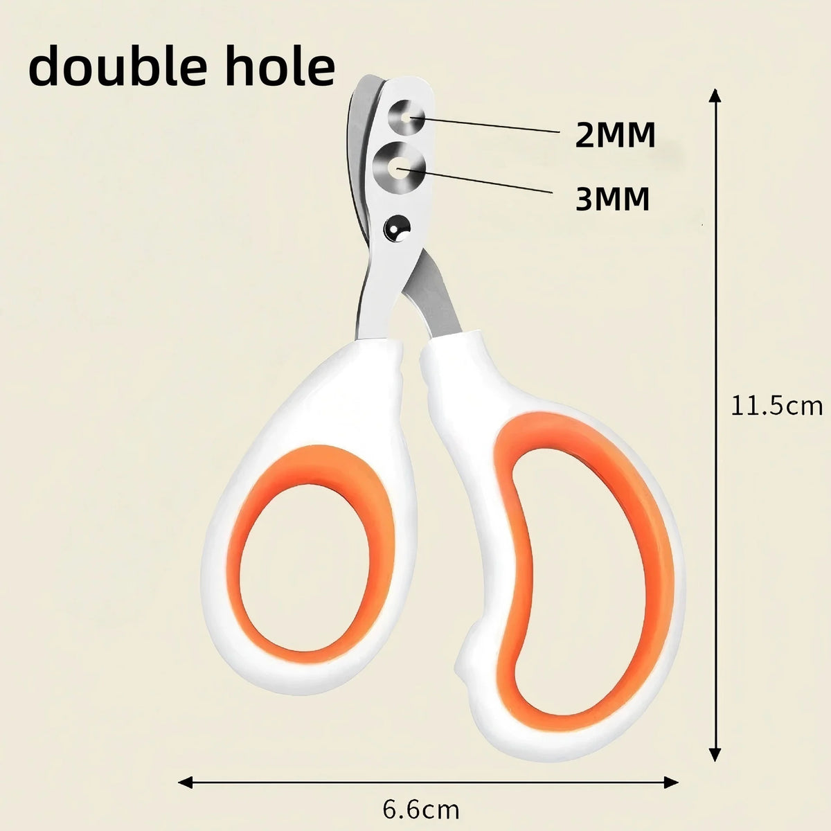 Professional Pet Nail Clippers – Stainless Steel Claw Trimmer Pet Nail Clippers Axl double hole