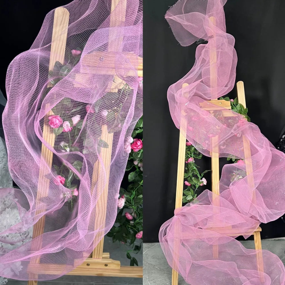 Shapeable Wire Mesh Organza Fabric – DIY Cloud Decoration Decorative Craft Fabric Axl Pink