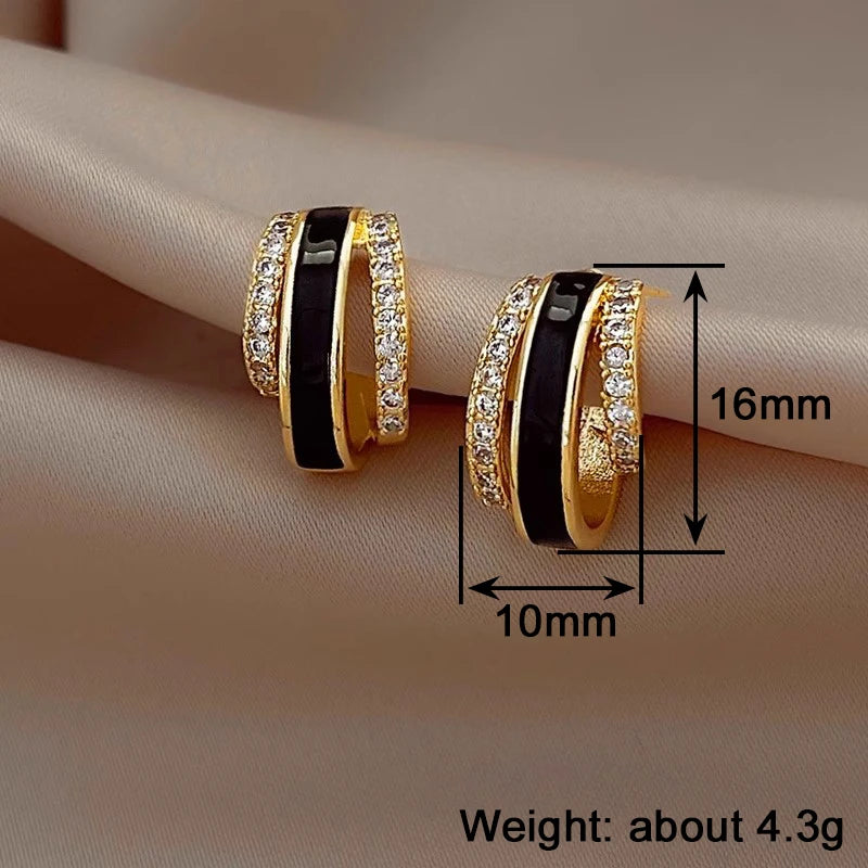 Huitan Claw Cubic Zirconia Stud Earrings – Trendy Women's Studs Stud Earrings Axl