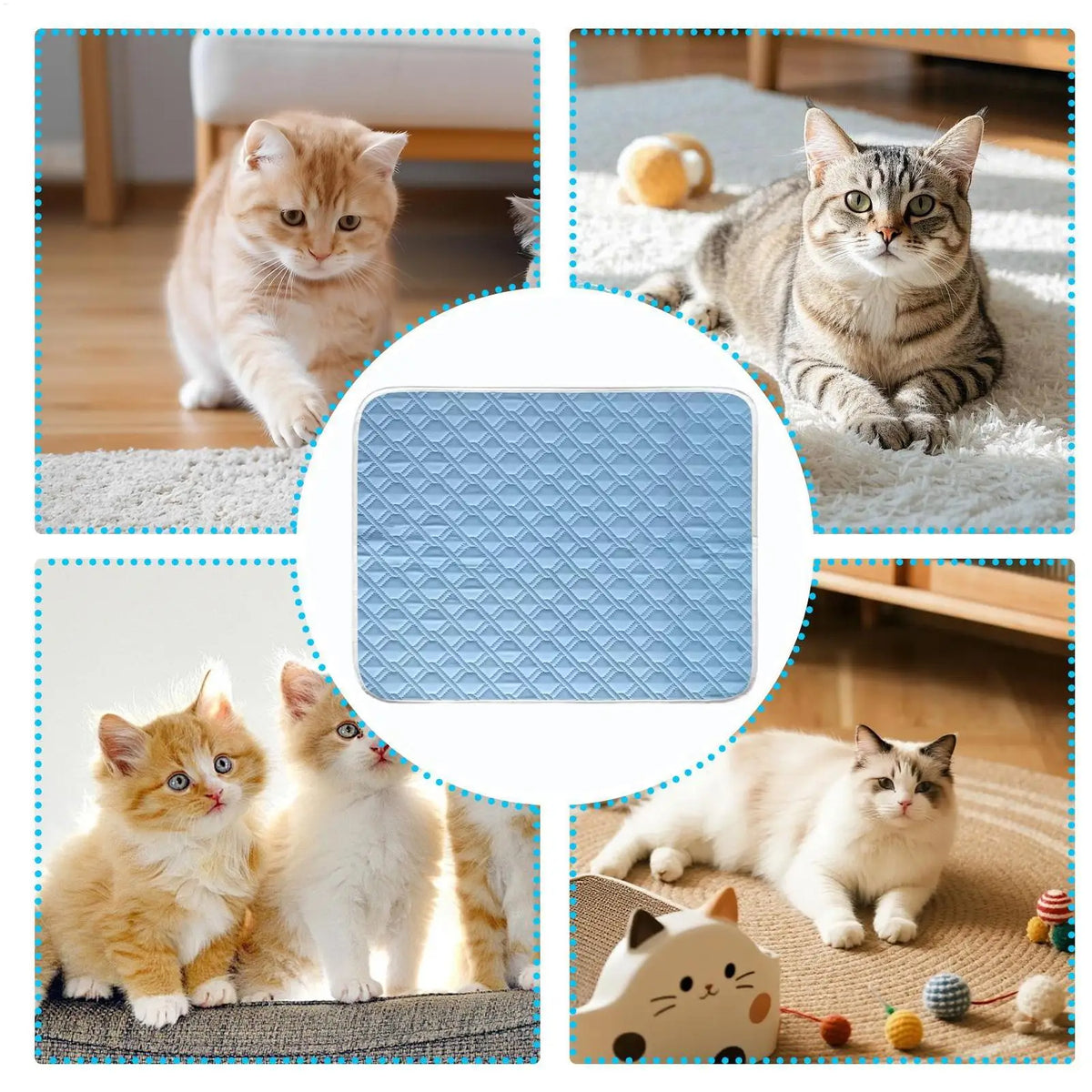 Pet Cooling Mat – Ice Silk Breathable Bed for Dogs & Cats Pet Cooling Mat Axl