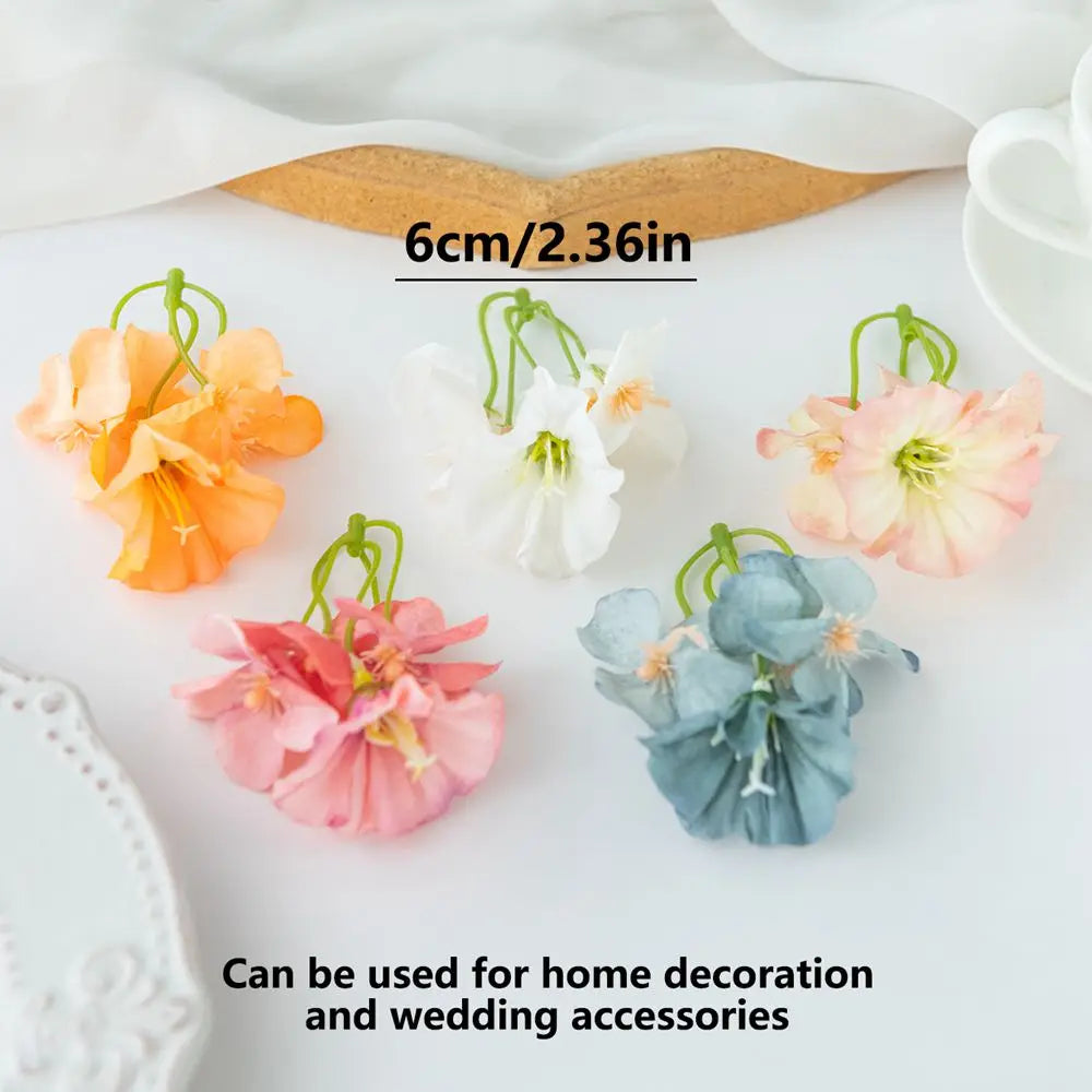 Silk Artificial Hydrangea Flower Heads 5/10 Pcs – Wedding Decor Artificial Silk Flowers Axl