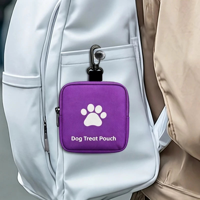 Dog Training Treat Bag – Portable Zippered Spill-Proof Pouch Dog Treat Pouch Axl
