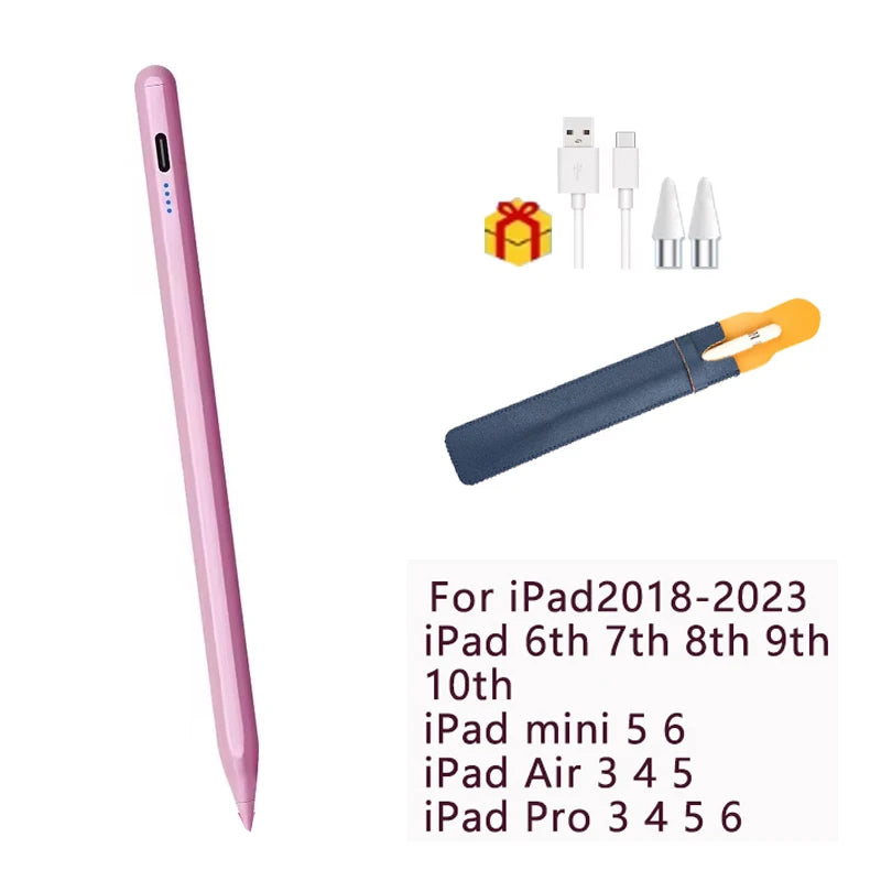 P+7 iPad Stylus Pen – Tilt, Palm Rejection, Magnetic iPad Stylus Pen Axl pink and bag
