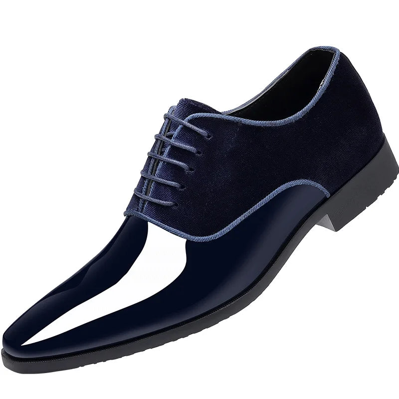 YBQJOO Men's Oxford Dress Shoes – Lace-Up Business & Wedding Oxford Dress Shoes Axl Blue 50