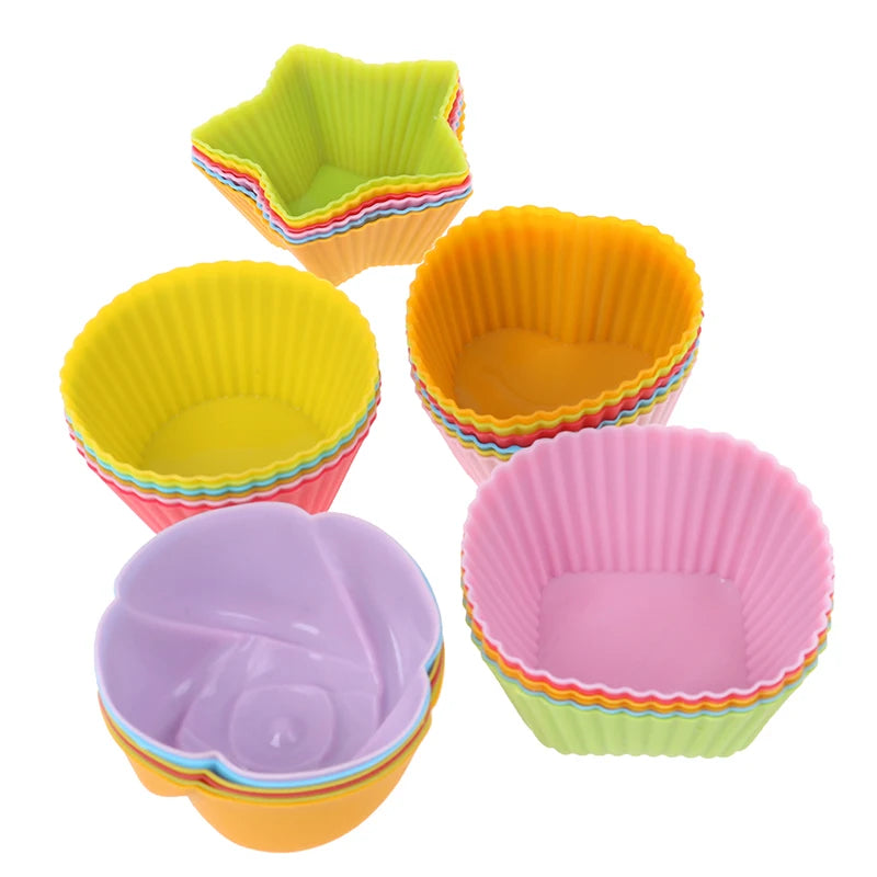 6-Piece Silicone Cupcake Molds – Oven & Freezer Safe Bakeware Silicone Baking Molds Axl