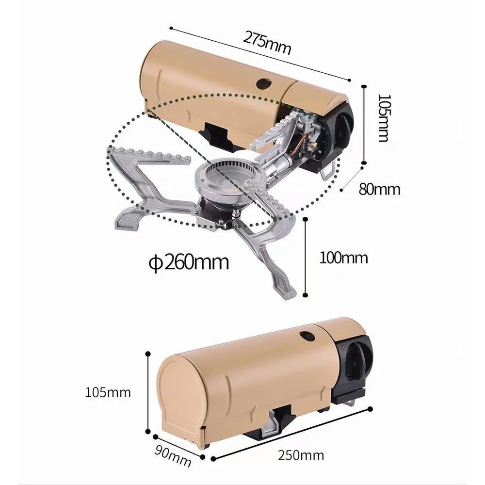 Foldable Camping Gas Stove – Portable Windproof Butane Cooker Camping Gas Stove Axl