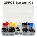25PCS Tactile Push Button Switch Kit – 5 Colors, 12x12x7.3mm Electronic Switch Kit Axl Default Title