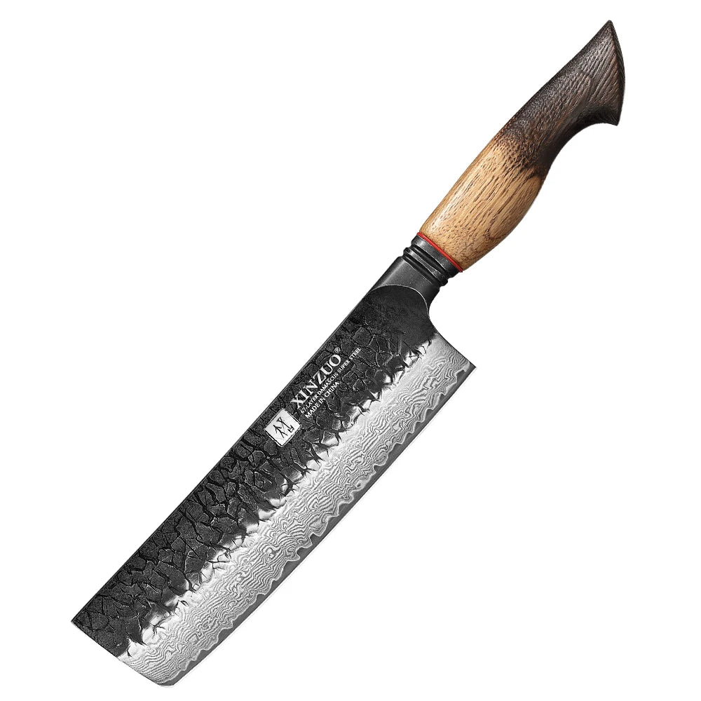 XINZUO 8-Piece Damascus Steel Kitchen Knife Set | 67 Layers Kitchen Knife Set Axl Nakiri Knife