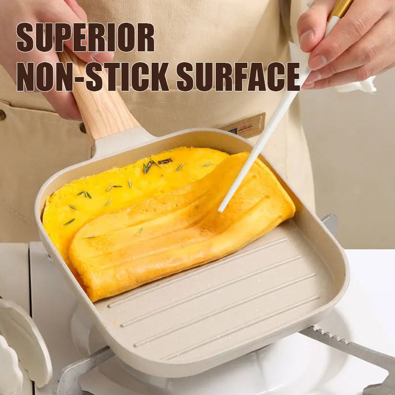 PGY 19cm Nonstick Square Grill Pan | All Stovetop Skillet Nonstick Grill Pan Axl