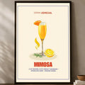 Cocktail Mimosa Self-Stick Wall Art Poster – Waterproof HD Wall Art Poster Axl White12 15X20cmNoframe