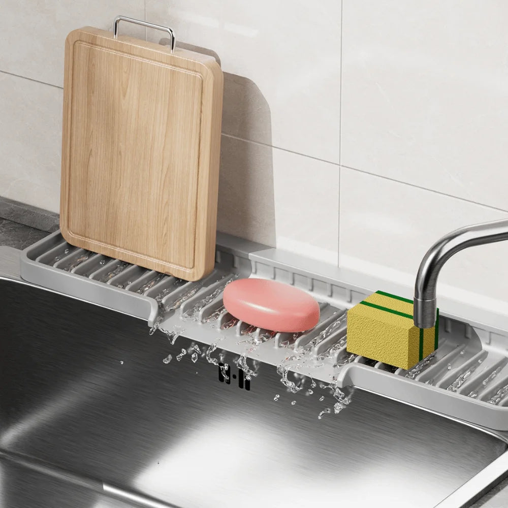 Silicone Sink Drain Pad – Anti-Slip Splash-Proof Counter Mat Sink Drain Mat Axl