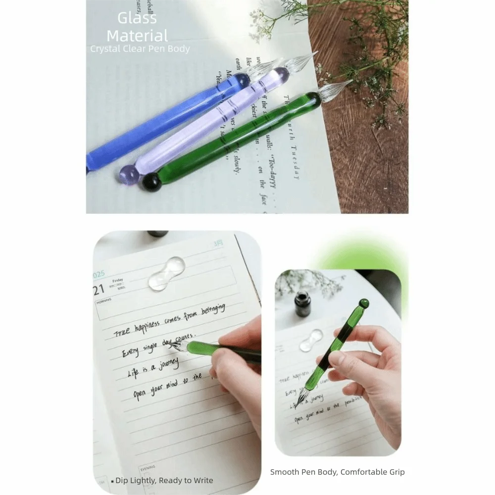 Transparent Glass Dip Pen – Calligraphy & Art Writing Pen Glass Dip Pen Axl
