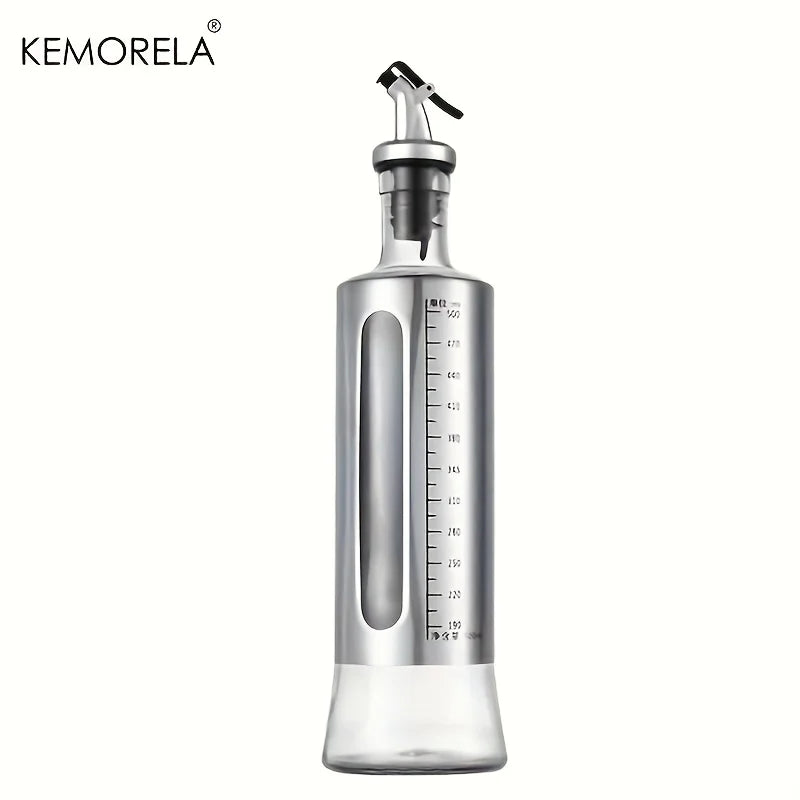 KEMORELA Glass Olive Oil Dispenser Bottle with Switch & Scale Oil Dispenser Bottle Axl L